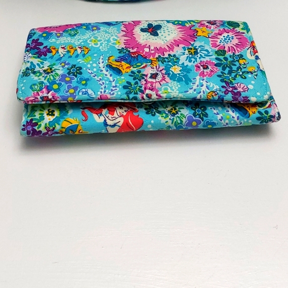 Vera Bradley Disney Little Mermaid Trifold Clutch Wallet NWOT